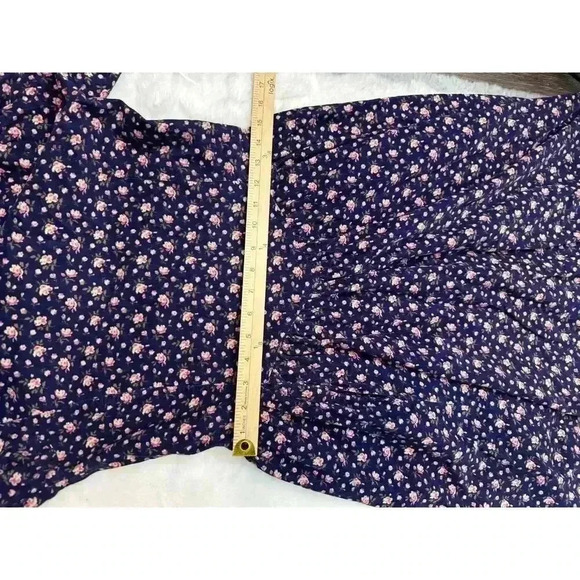 Purple Floral Corduroy Dress - Picture 9 of 15